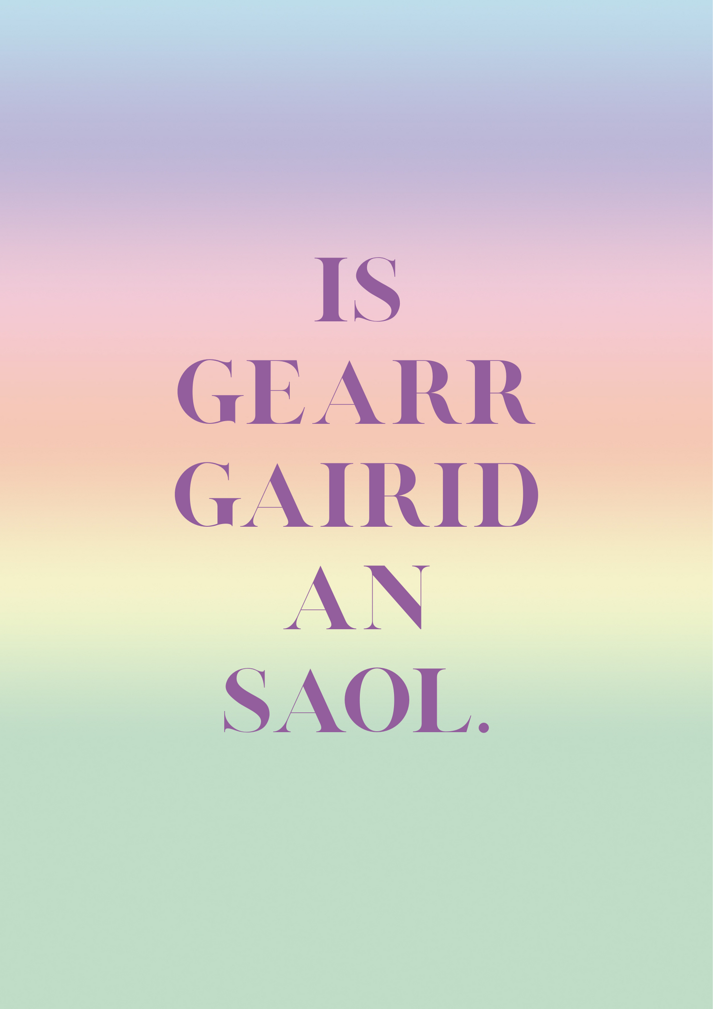 Irish designs, designs as Gaeilge - posters, canvas, frames
